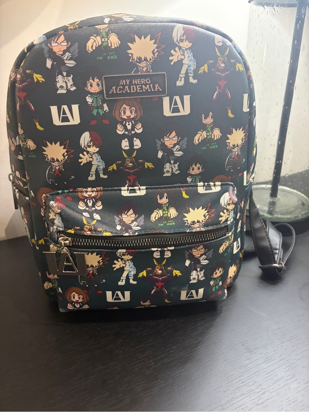 Loungefly My Hero Academia Black Mini Backpack with Multi-Character Print